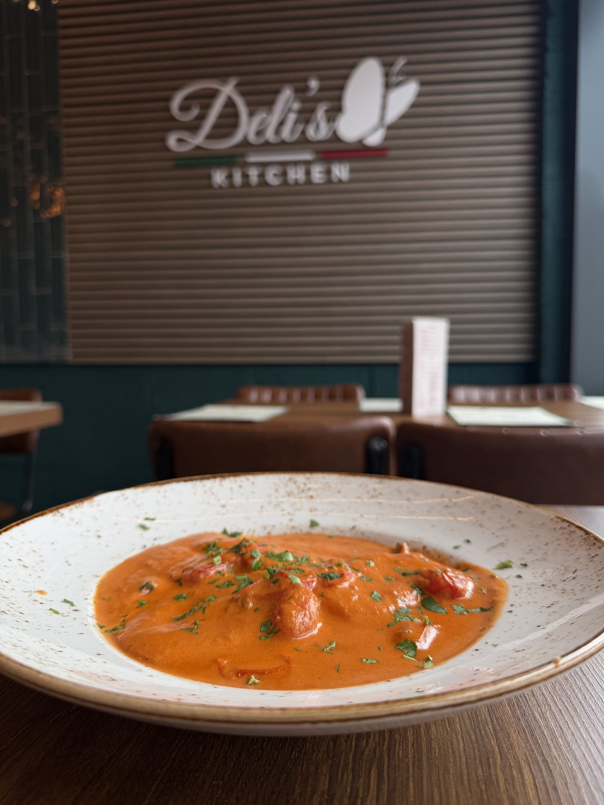 Creamy sauce dish at Deli's Kitchen